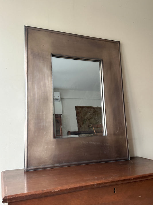 Metal wall mirror