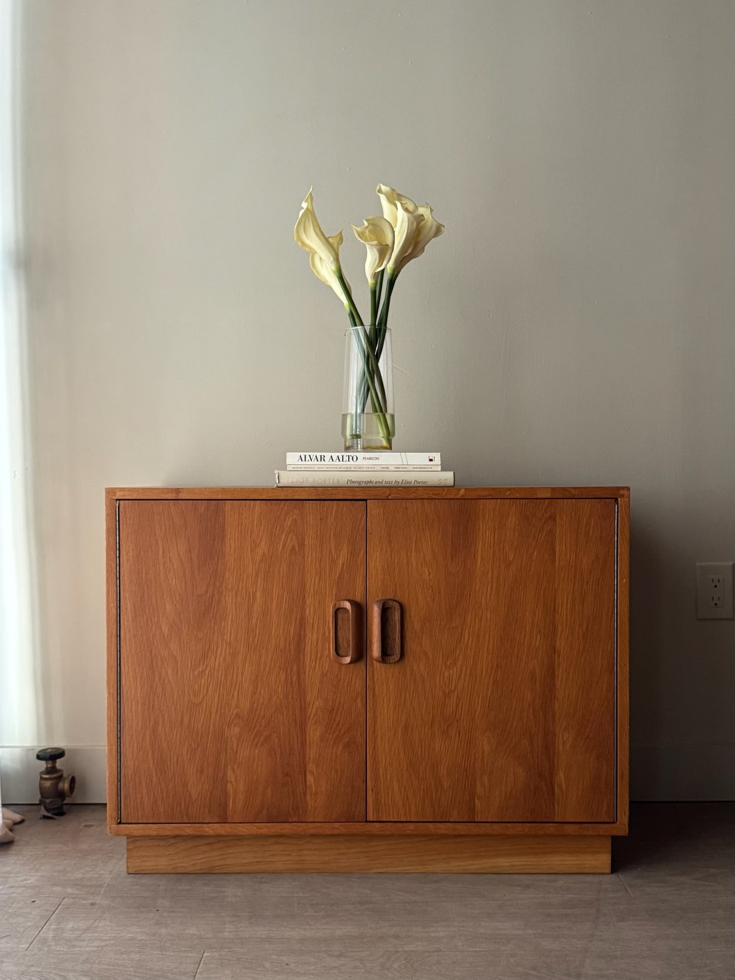 Oak console cabinet