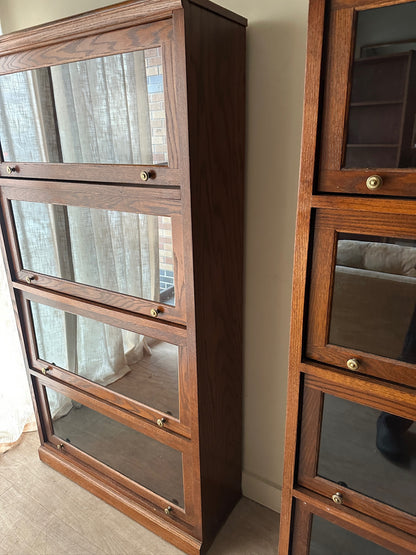 2 oak barrister cases. Sold individually.