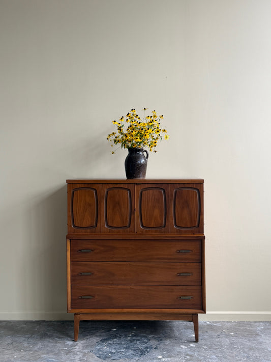 Walnut gentleman’s dresser