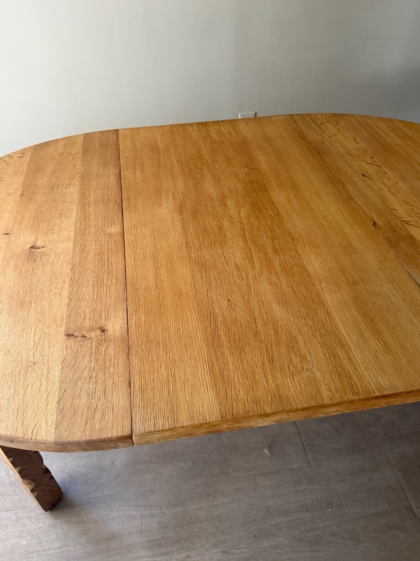 Danish oak dining table with extension