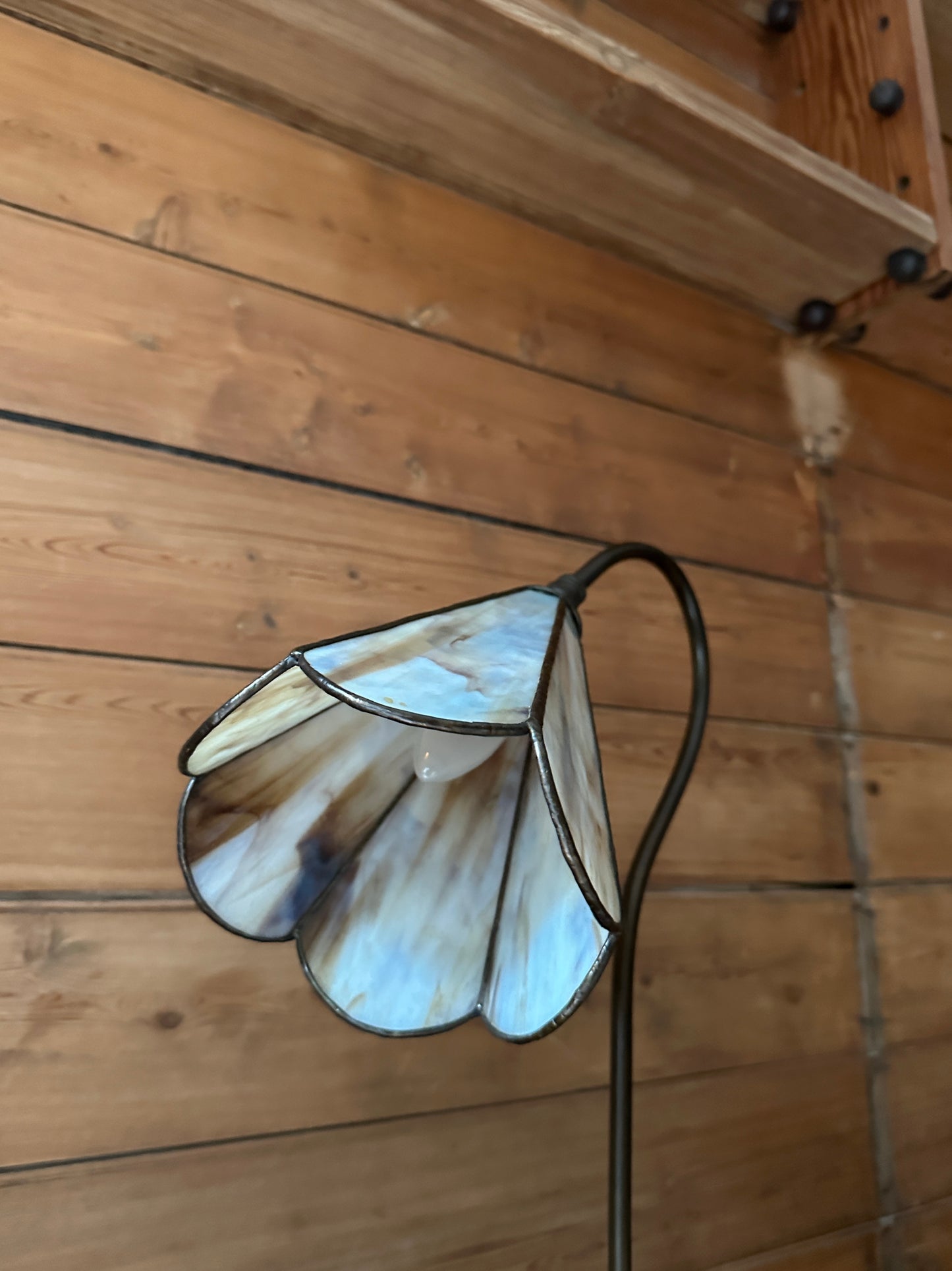 Gooseneck brass lamp