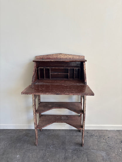 Painted pine secretary desk