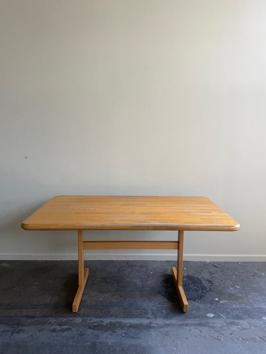 Maple trestle dining table