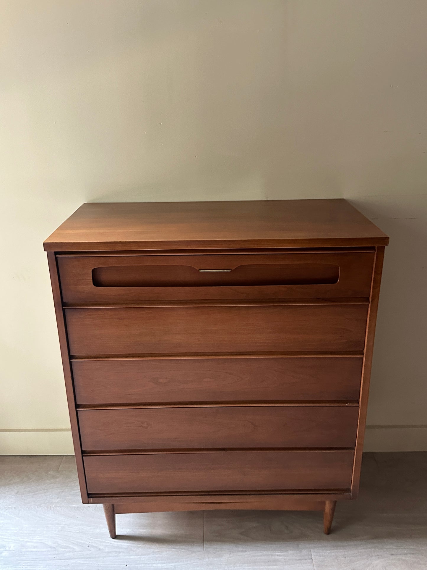 Bassett walnut tallboy