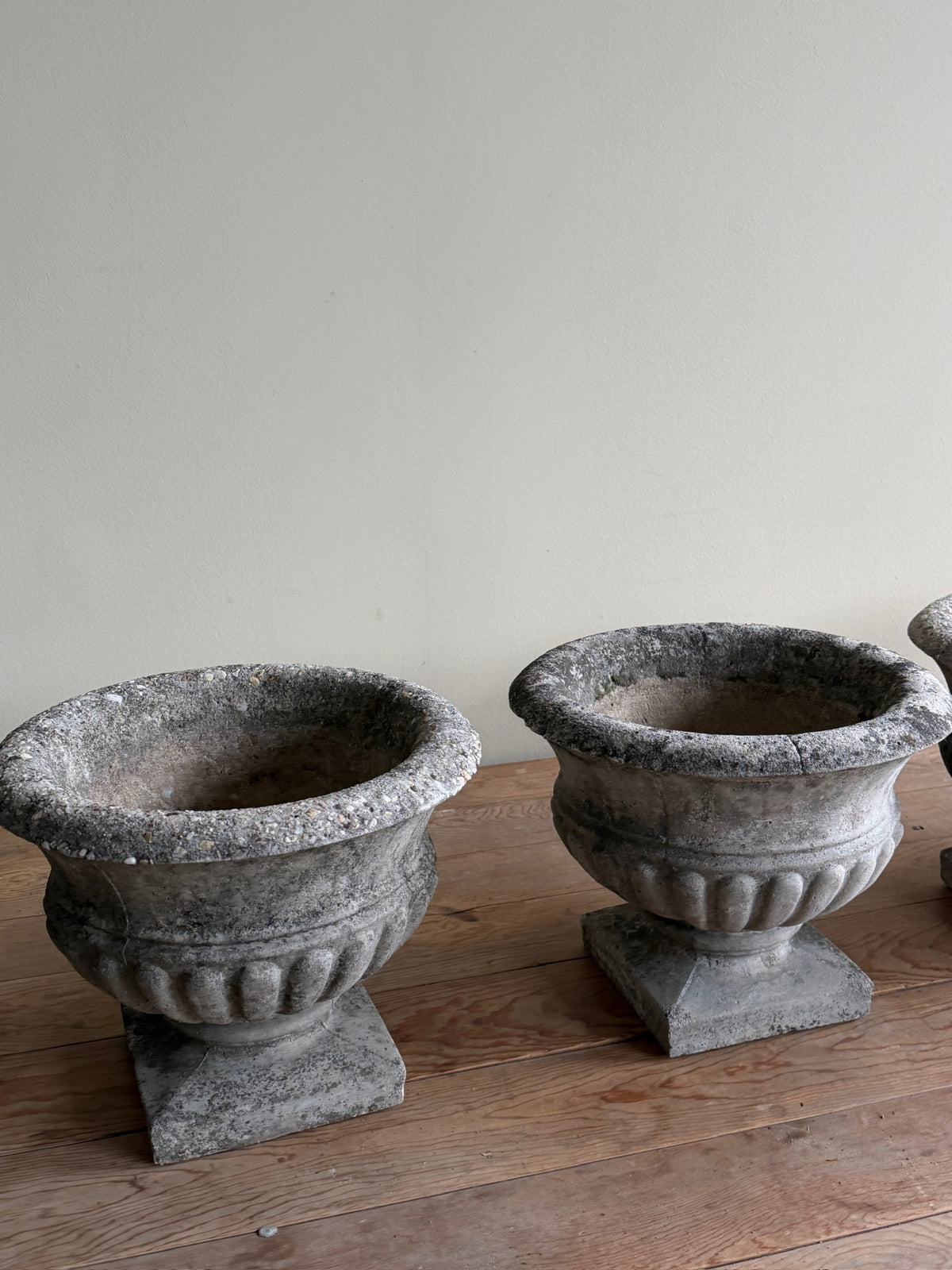 Concrete planters. Sold individually.