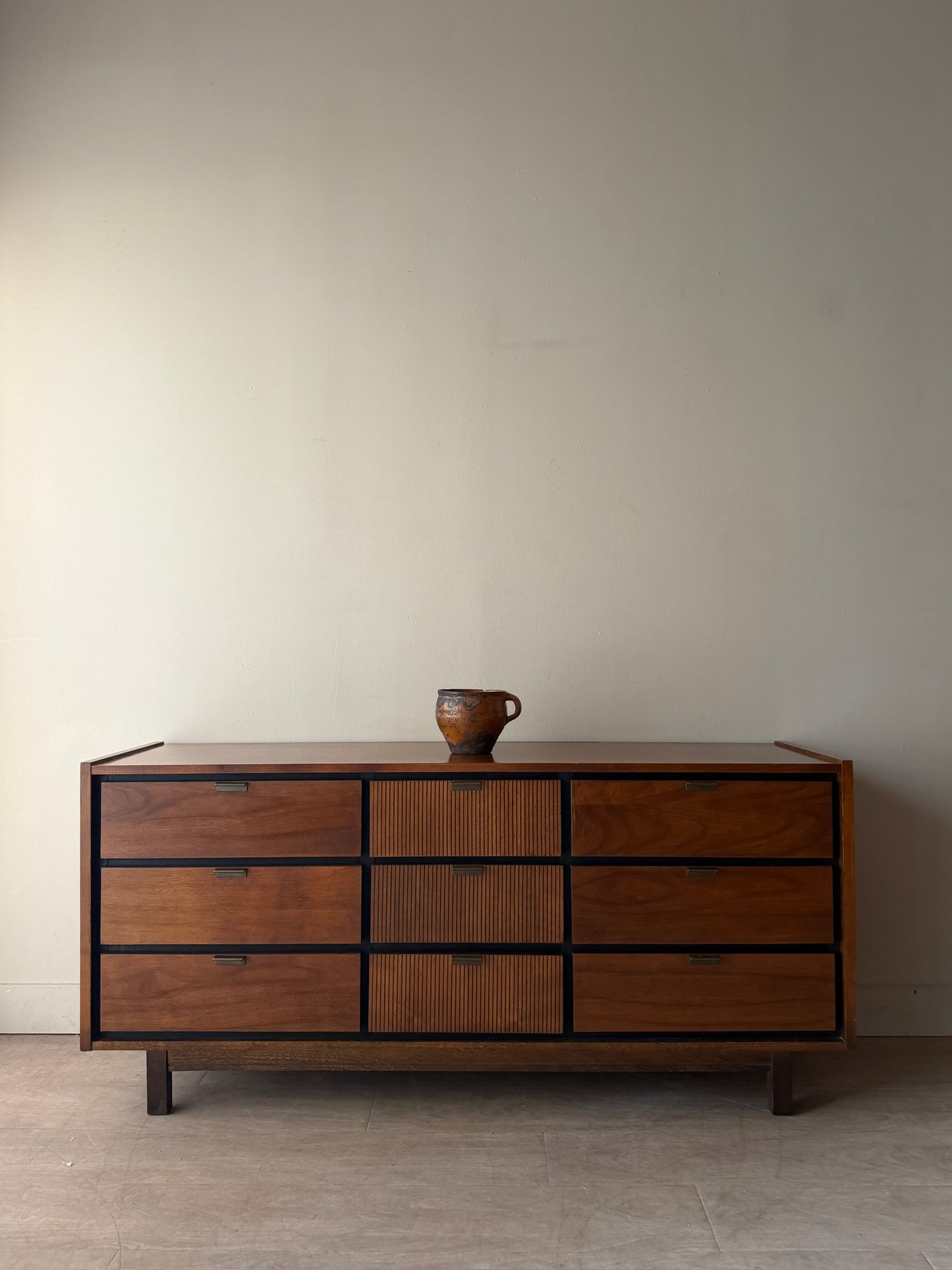 Walnut 9 drawer dresser
