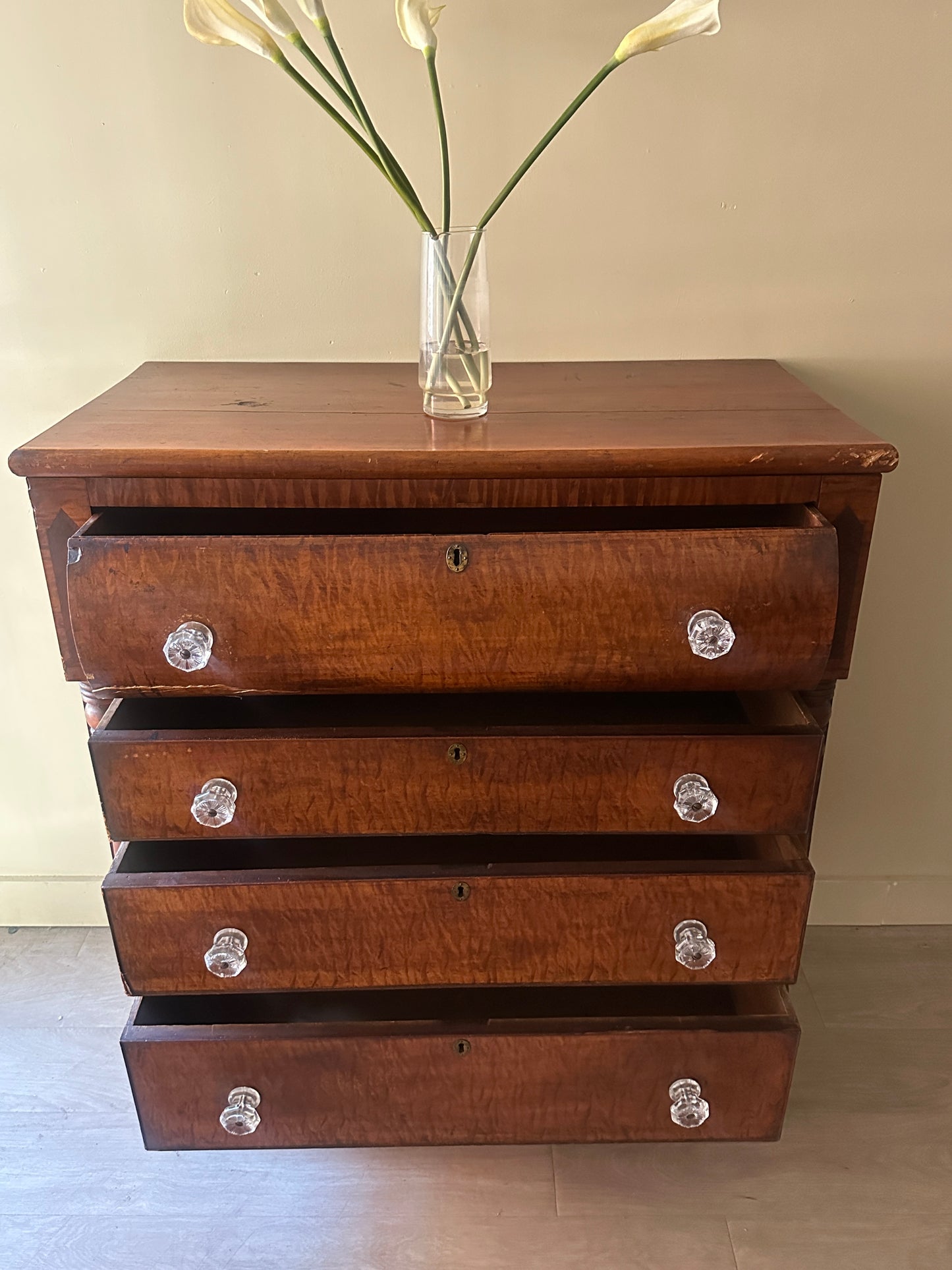 Walnut empire dresser