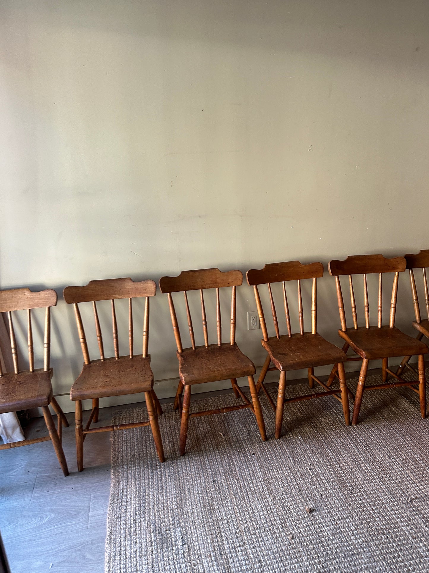 6 pine chairs (set of 2)