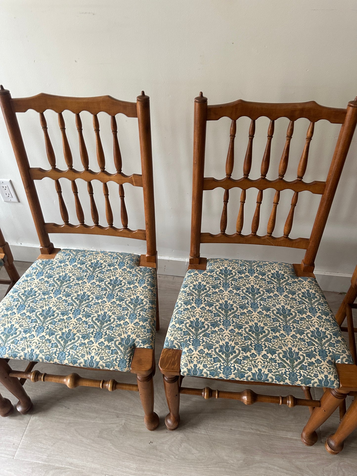 4 Stickley dining chairs without arms. Sold individually.