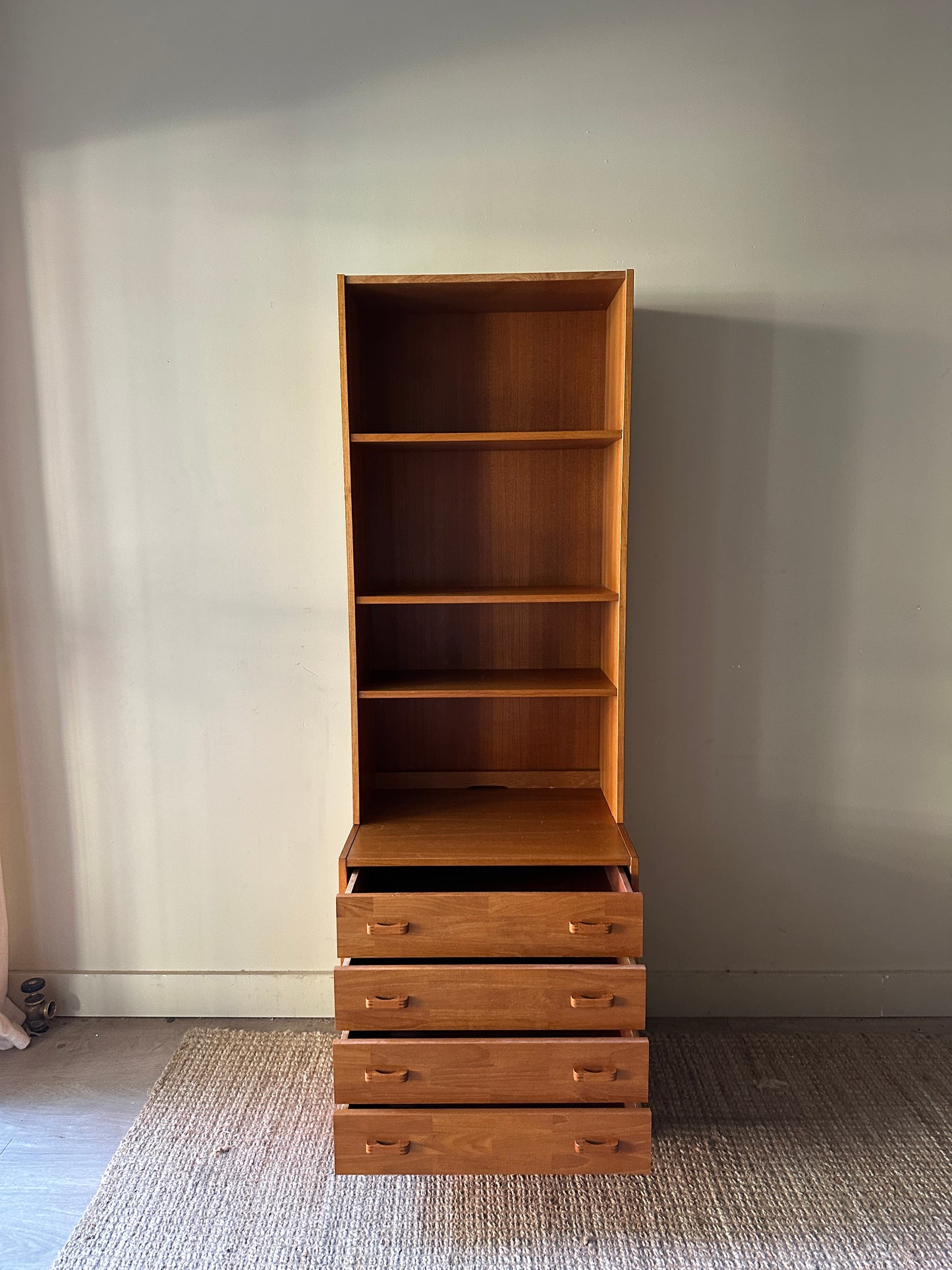 Teak display shelf