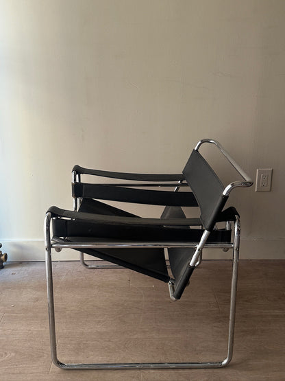 Black Wassily style chair