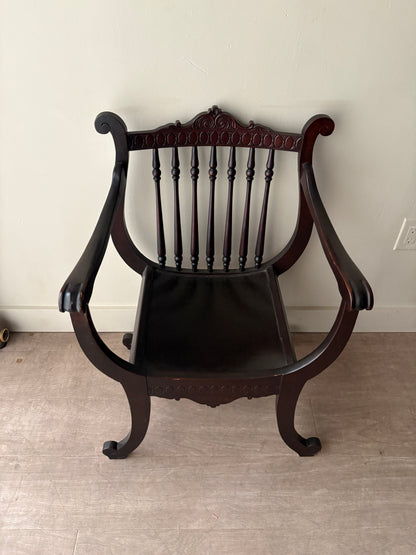 Victorian carved mahogany chair