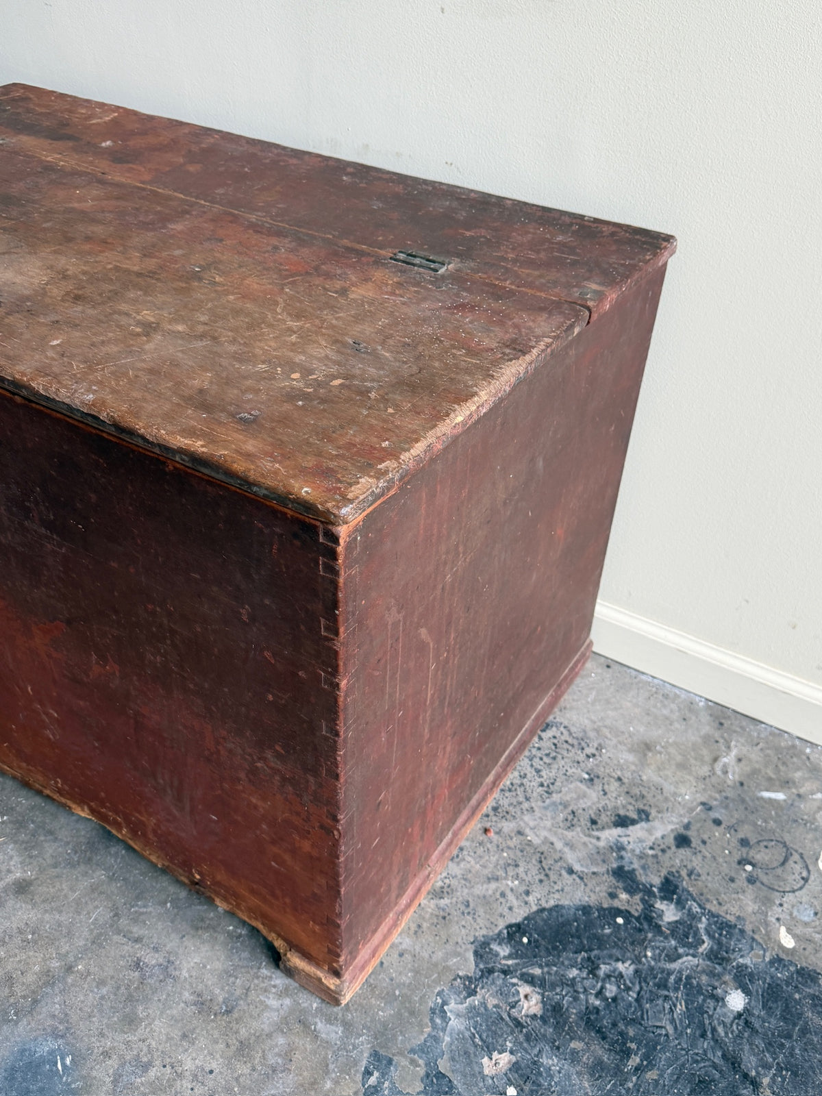 Painted poplar chest