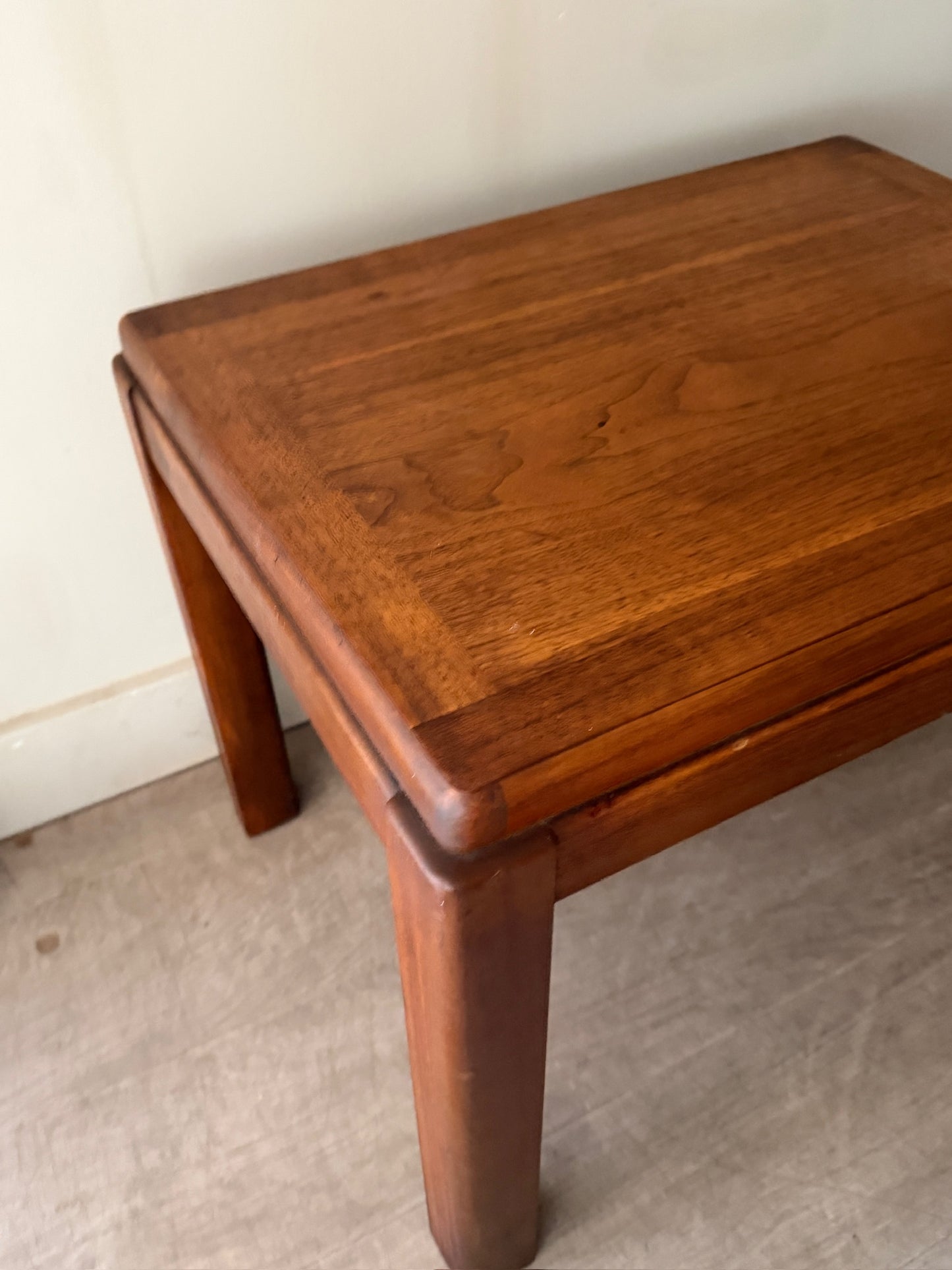 Lane walnut side table