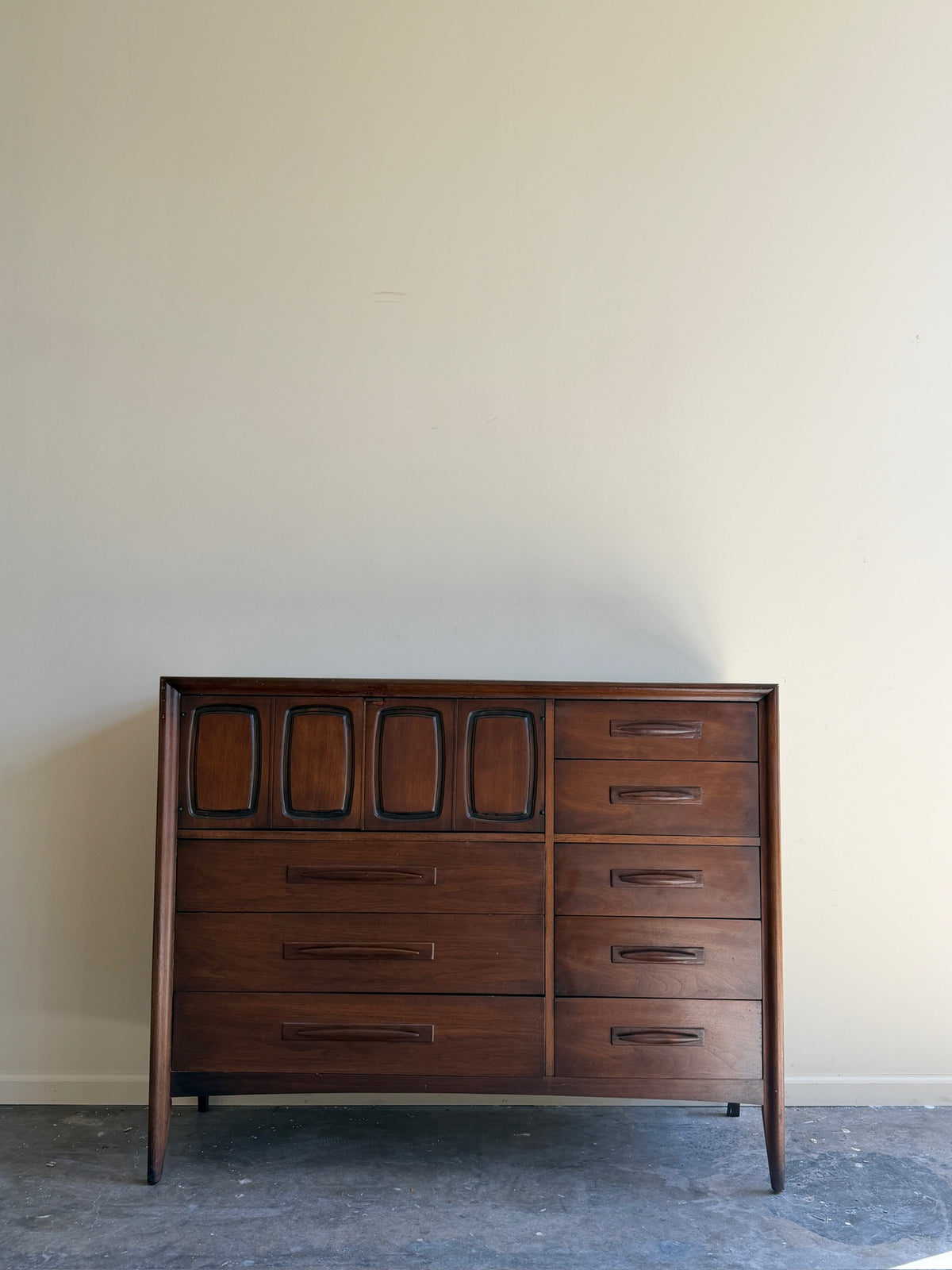 Broyhill walnut side-by-side dresser