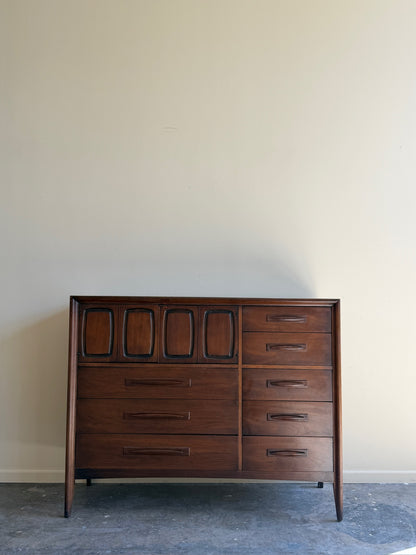 Broyhill walnut side-by-side dresser