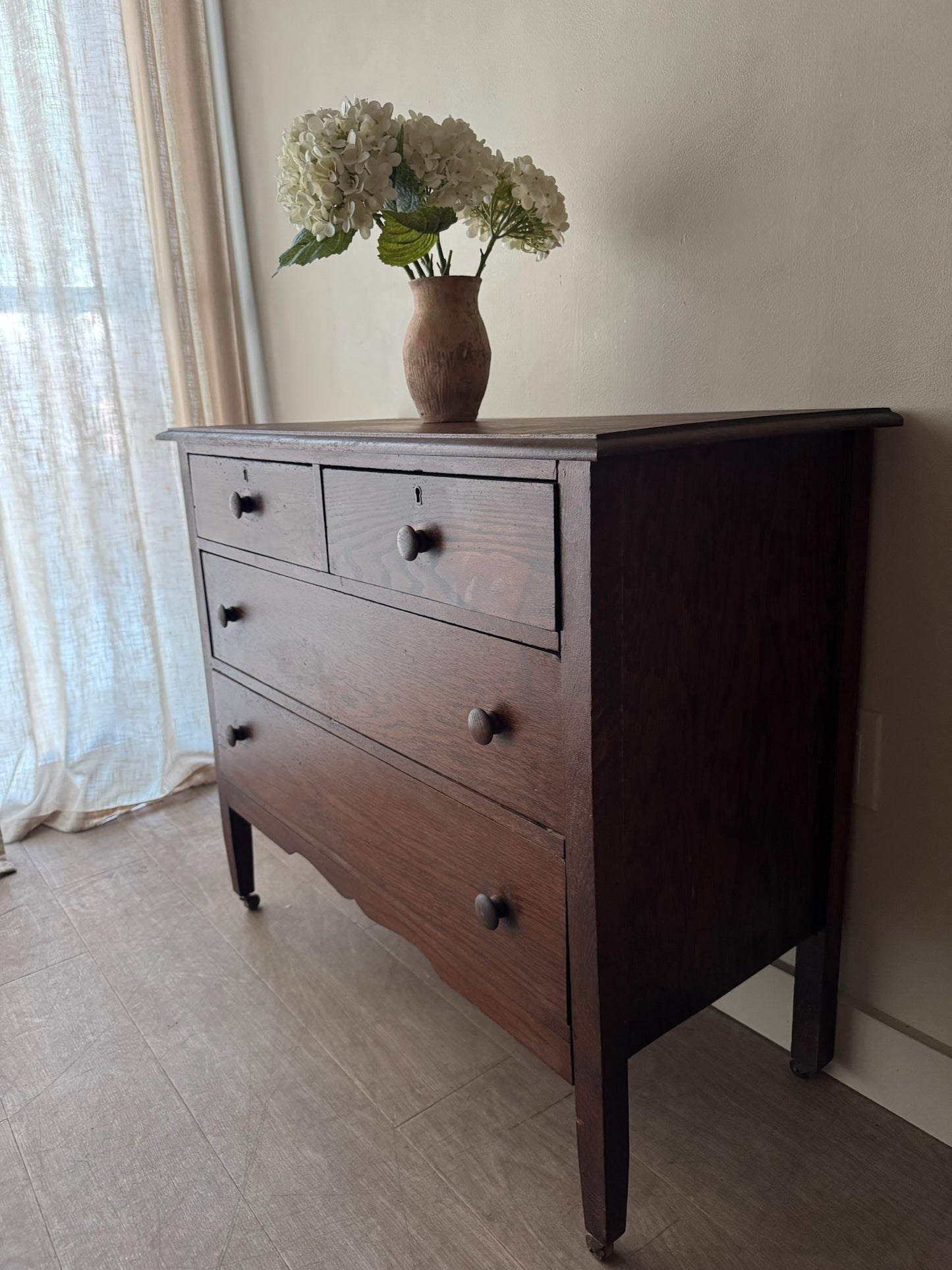 Golden oak dresser