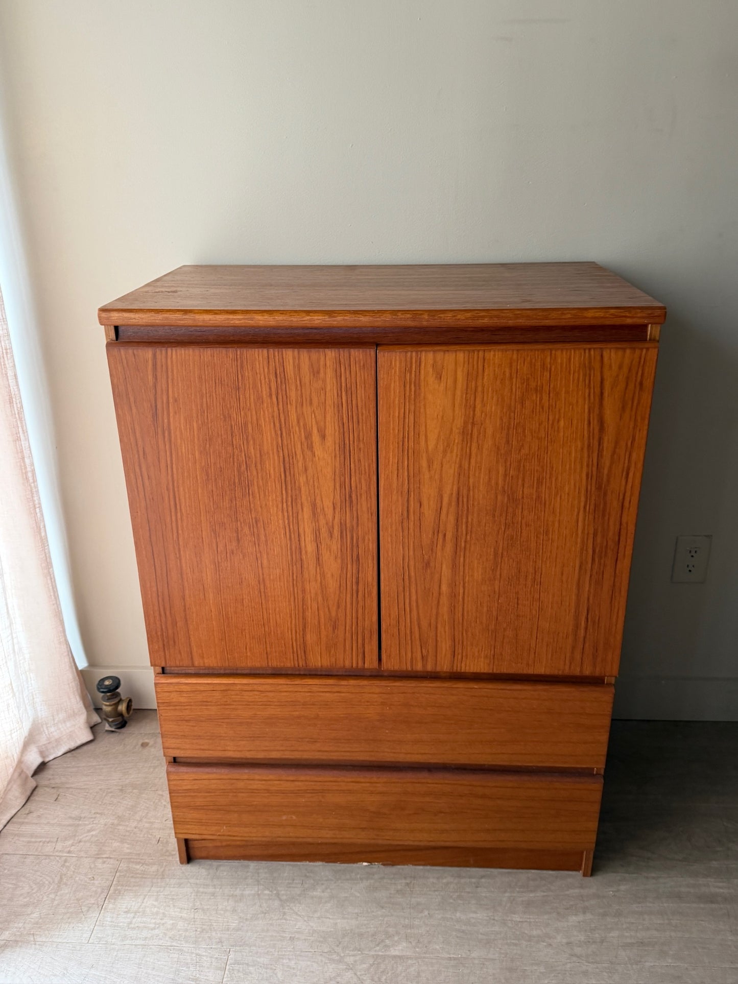 Danish teak linen press