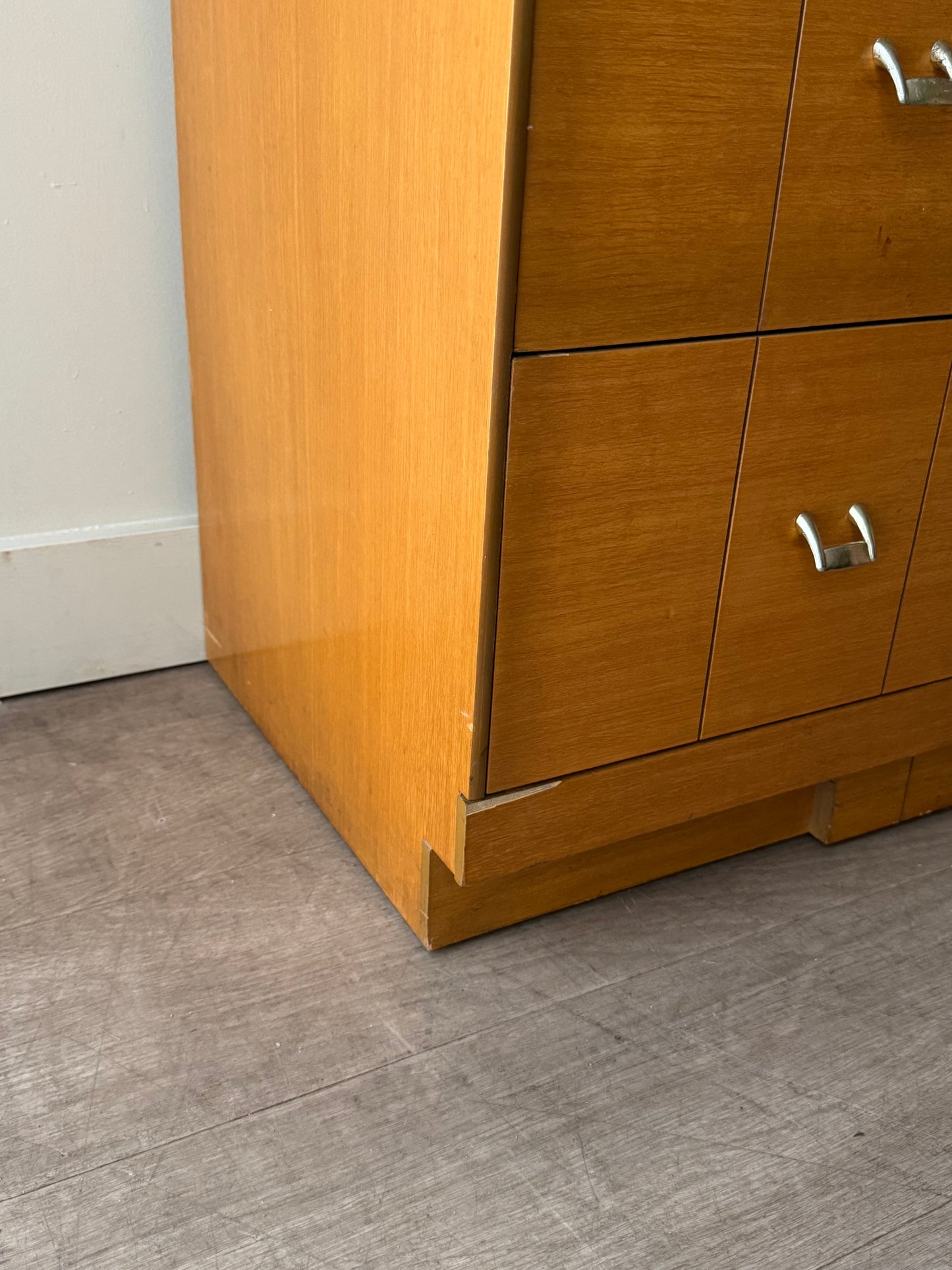 Walnut Dresser with Silver pulls