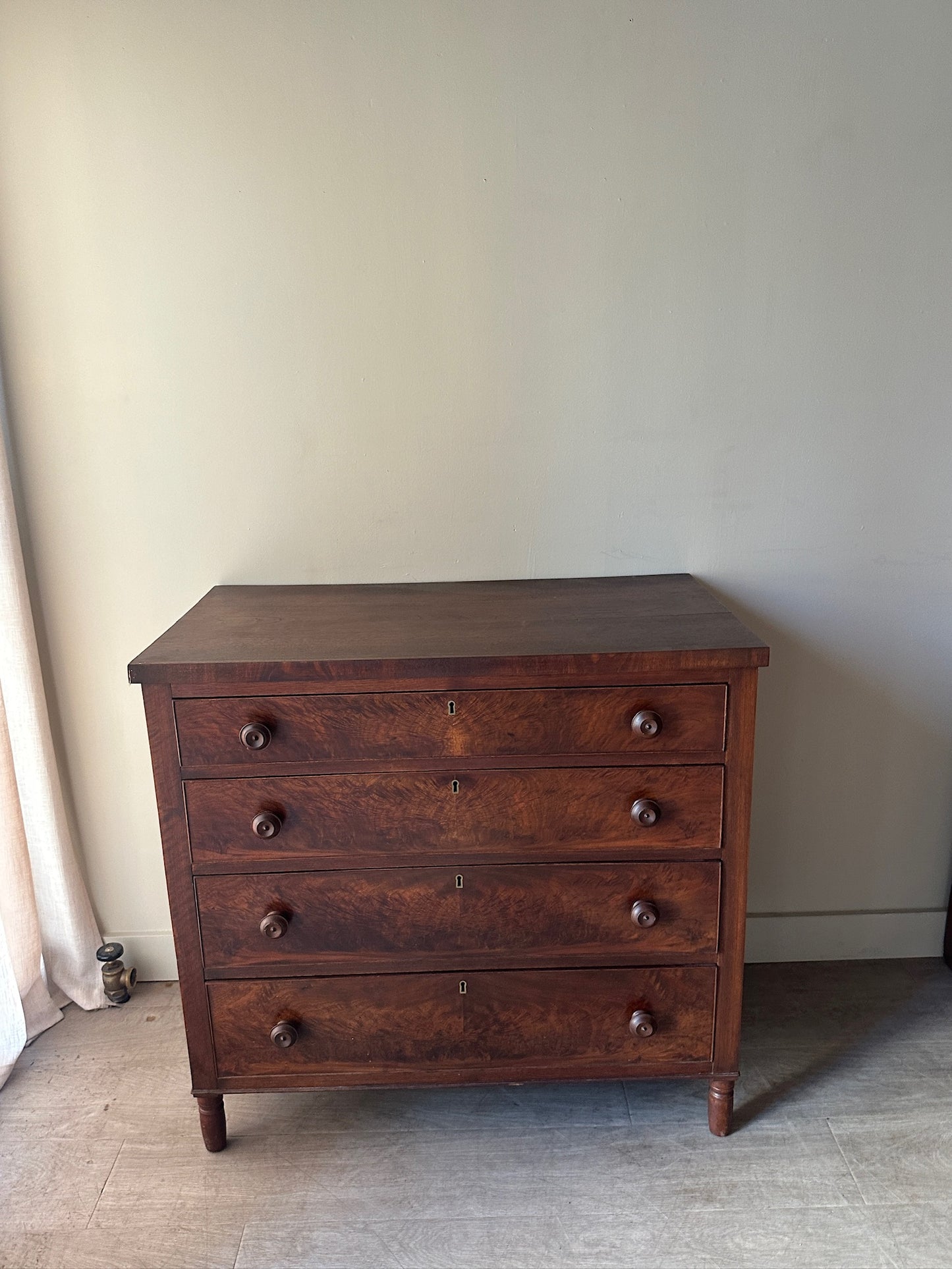 Burled walnut dresser