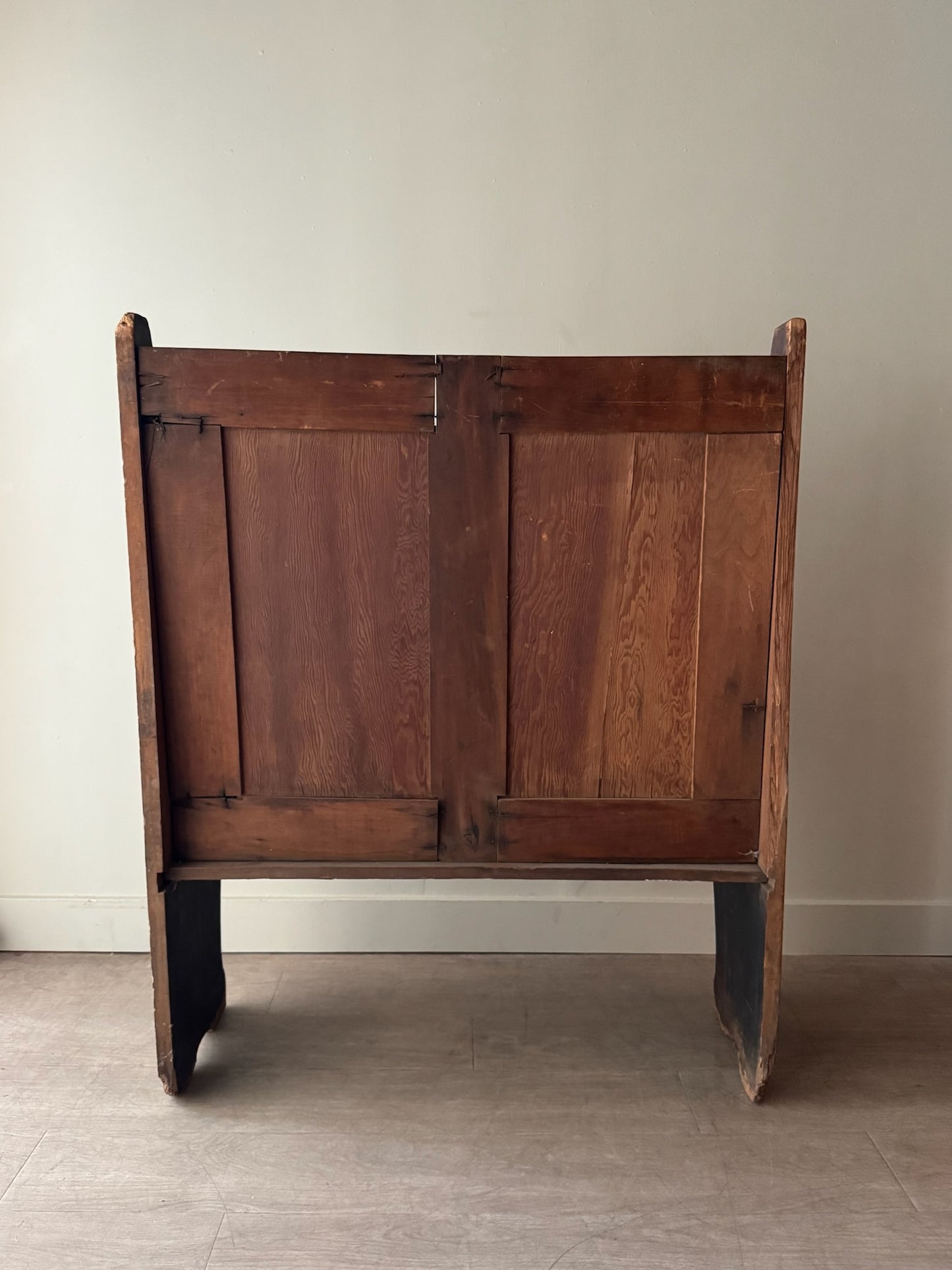Oak high back bench