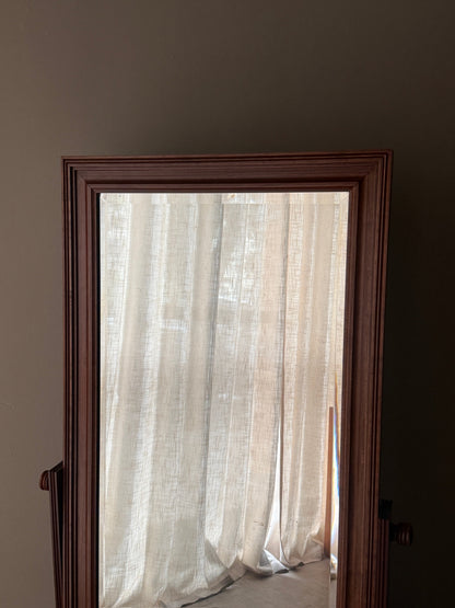 Walnut cheval mirror
