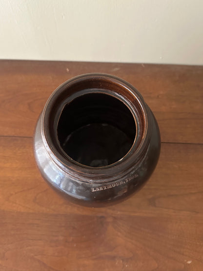 Brown stoneware vase