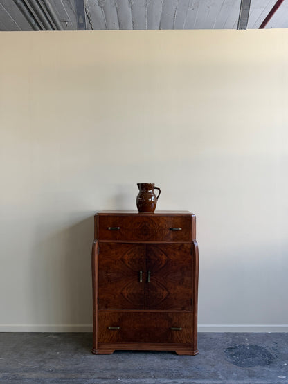 Deco walnut gentleman’s dresser