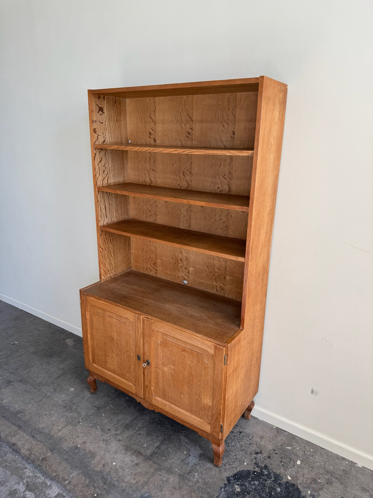 Henning Kjaernulf Danish oak bookcase cabinet