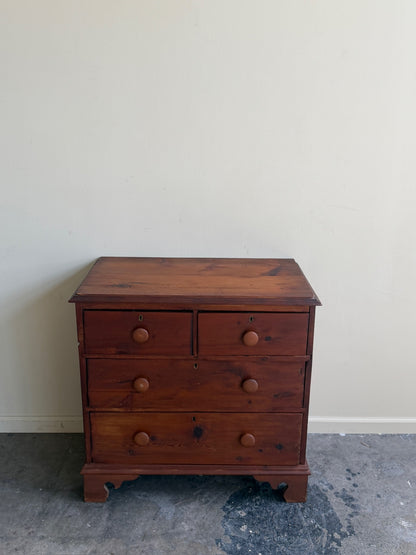 English stained pine dresser