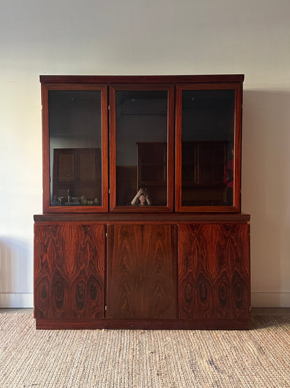 Rosewood two piece hutch