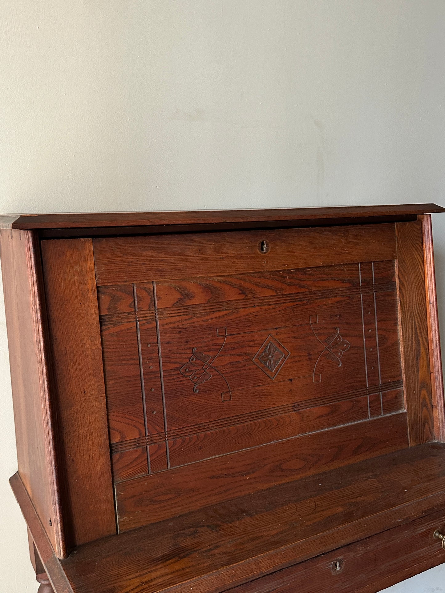 Oak secretary desk