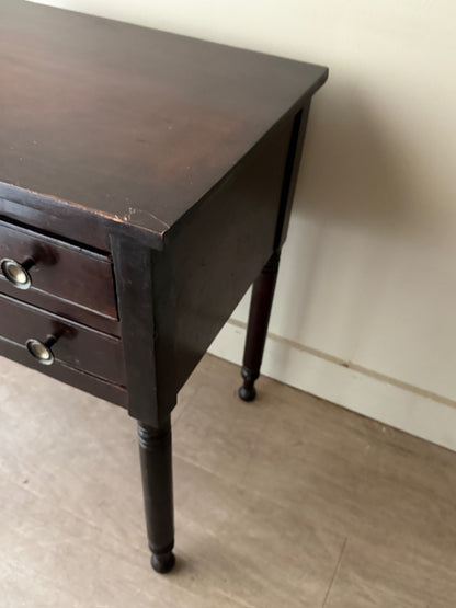 Pennsylvania Sheraton stained pine side table