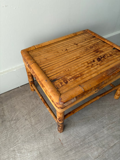 Small scorched bamboo stool