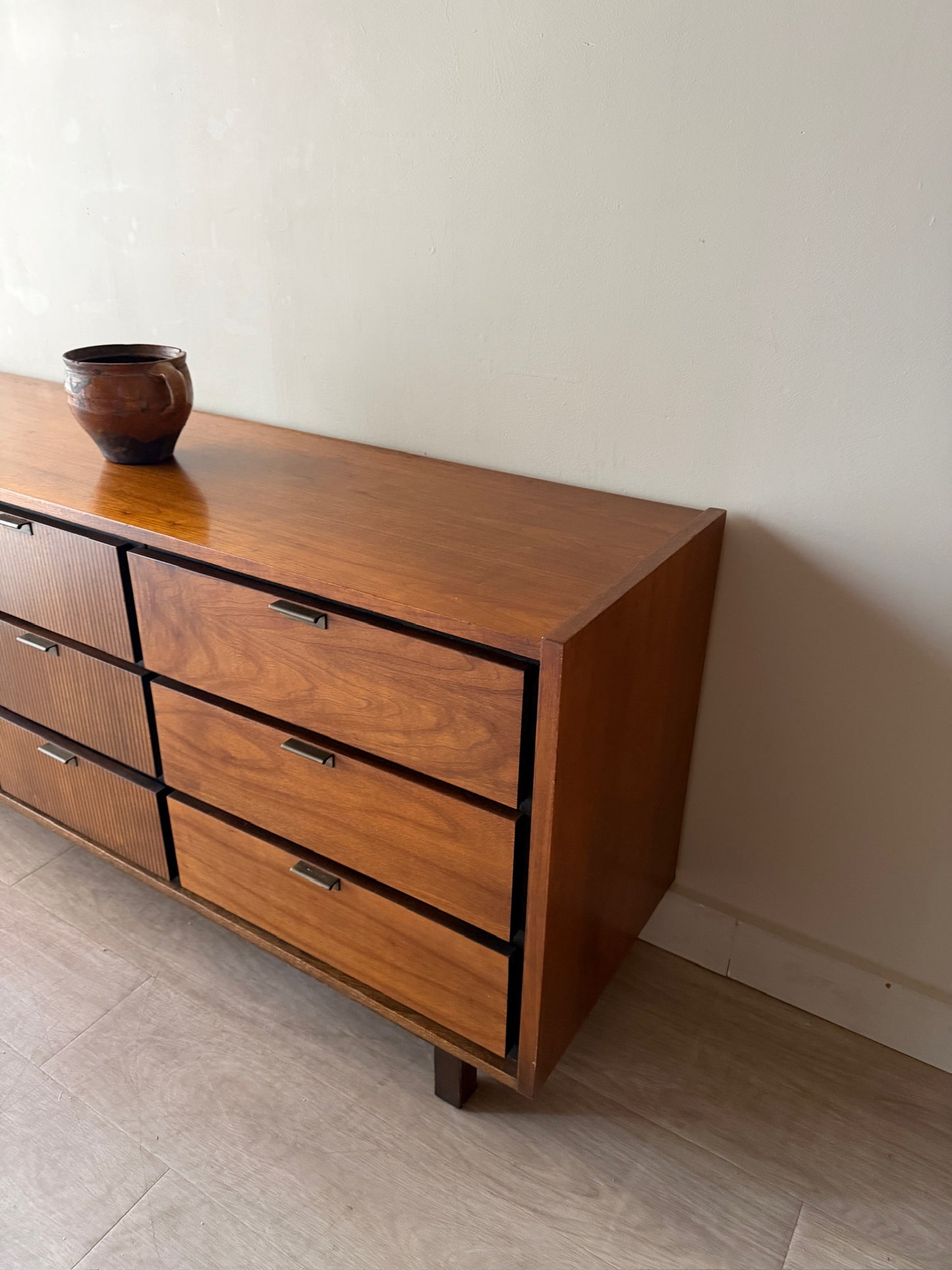 Walnut 9 drawer dresser