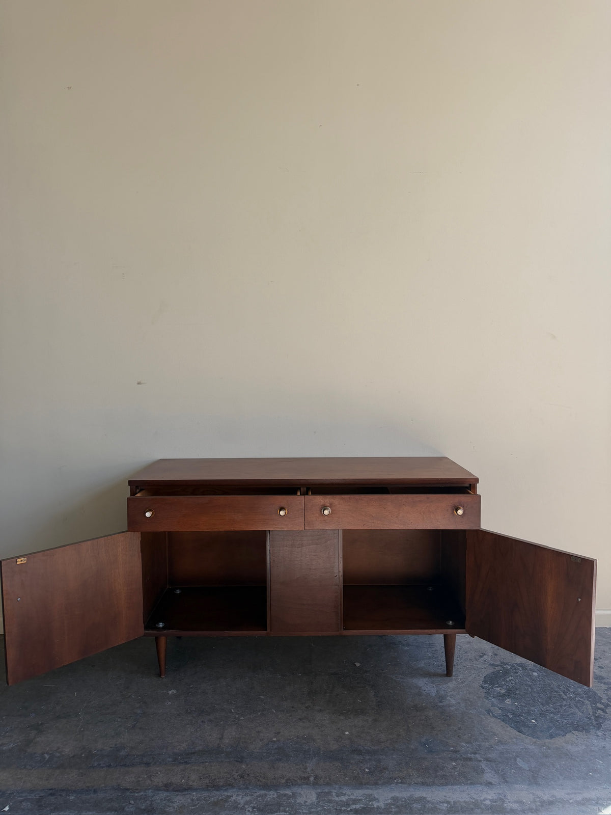 Walnut credenza