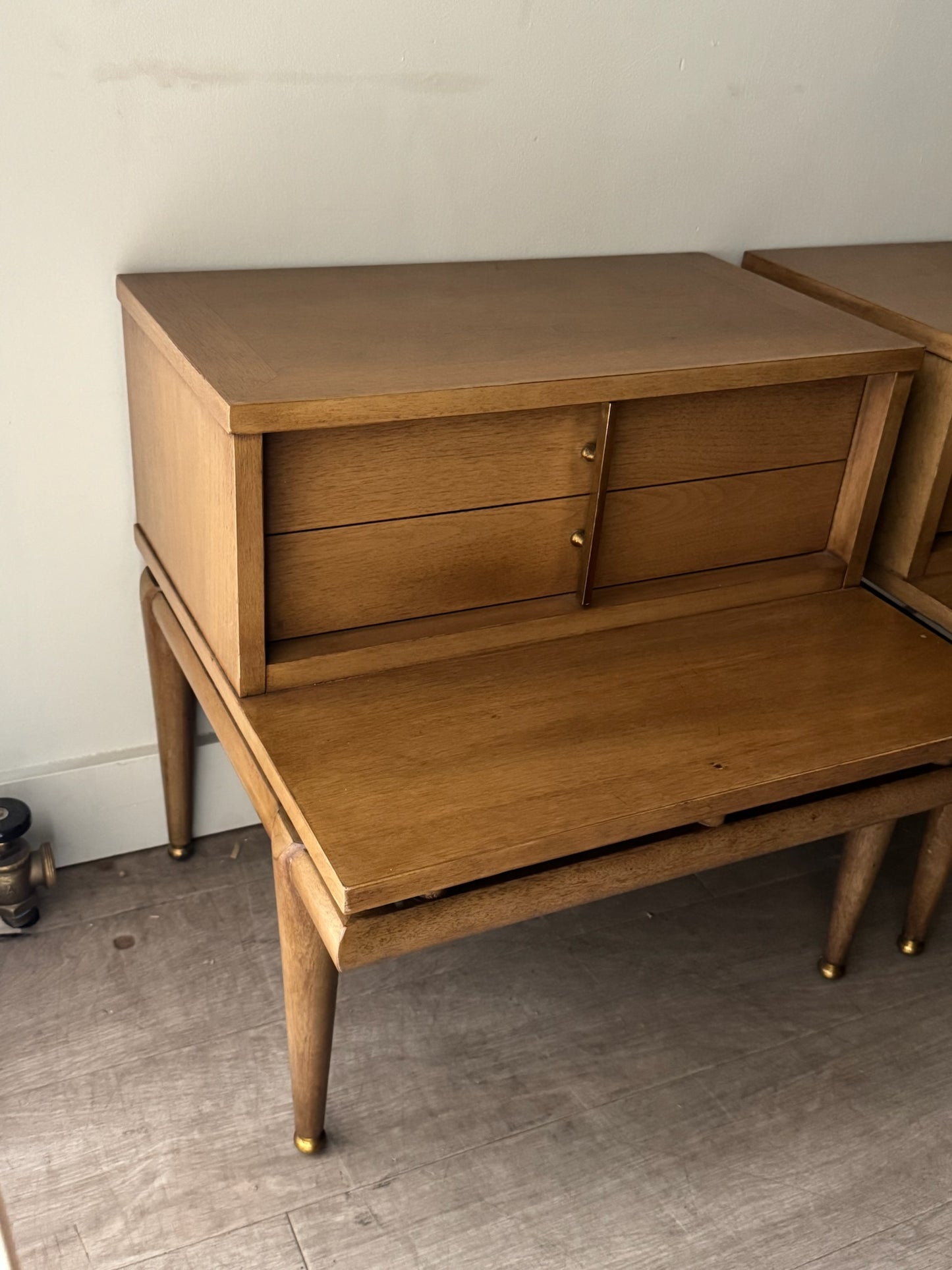 Kent Coffey walnut nightstands. Sold individually.