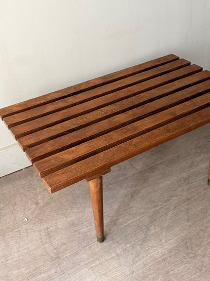 Slatted walnut coffee table