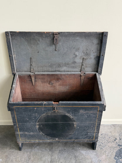 Painted pine feed bin