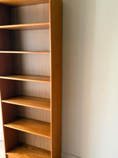 Tall Danish teak bookcase