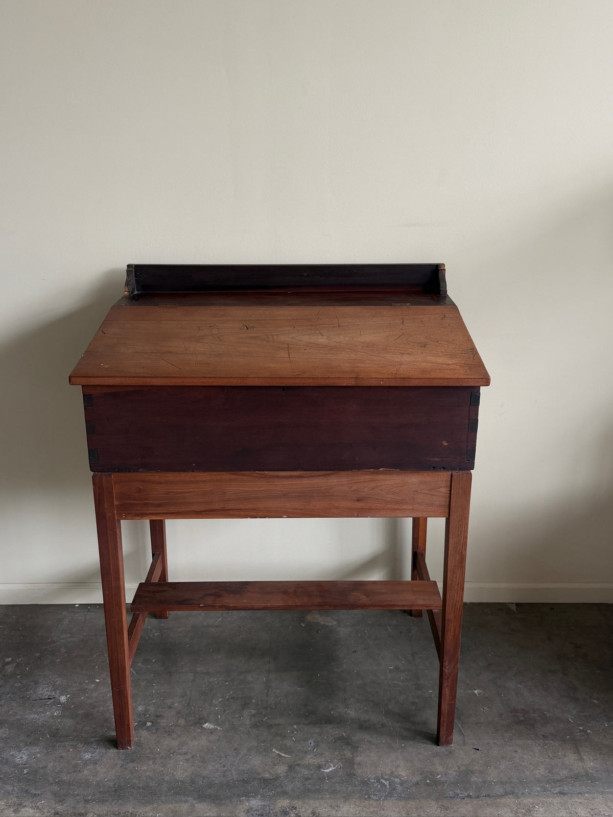 Walnut schoolmaster’s desk