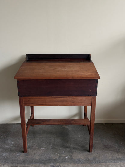Walnut schoolmaster’s desk