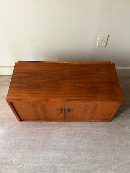 Walnut floating cabinet