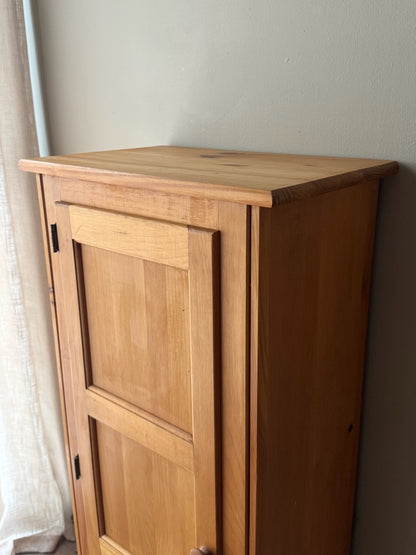 Narrow pine cupboard