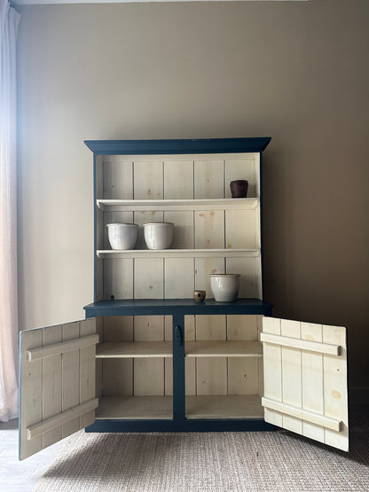 Farmhouse painted blue cupboard