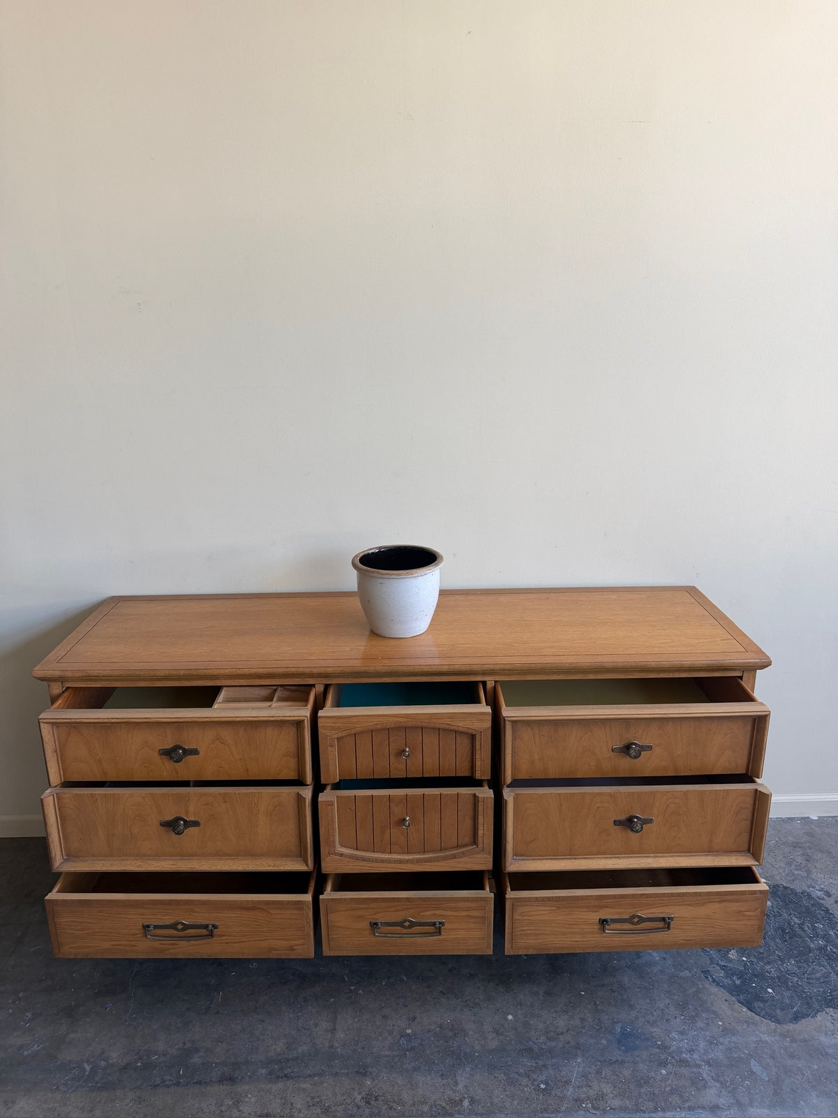 Walnut 9 drawer dresser