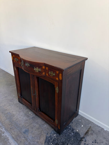 Victorian Inlaid Mixed Woods Server