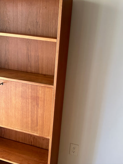Teak secretary bookshelf