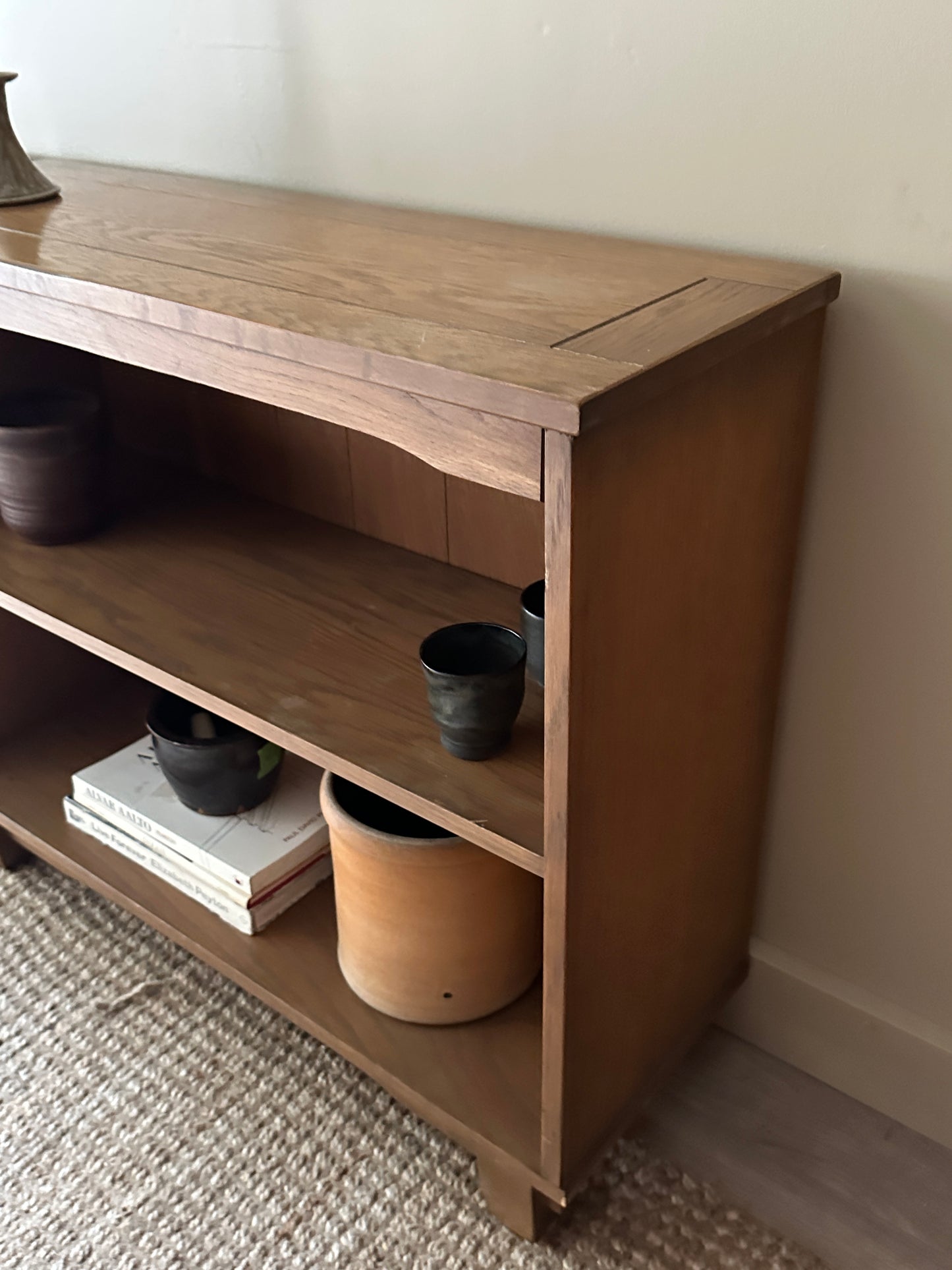 Oak shelves. Sold separately.